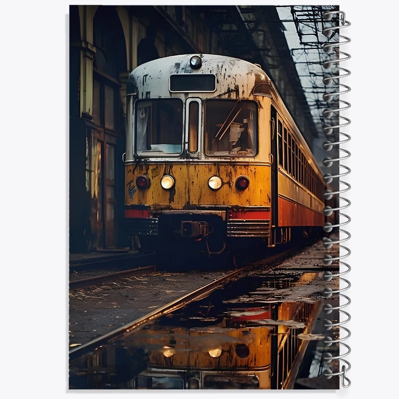 دفتر ژورنال نویسی 50 برگ خندالو مدل نقطه ای طرح قطار کد F1397