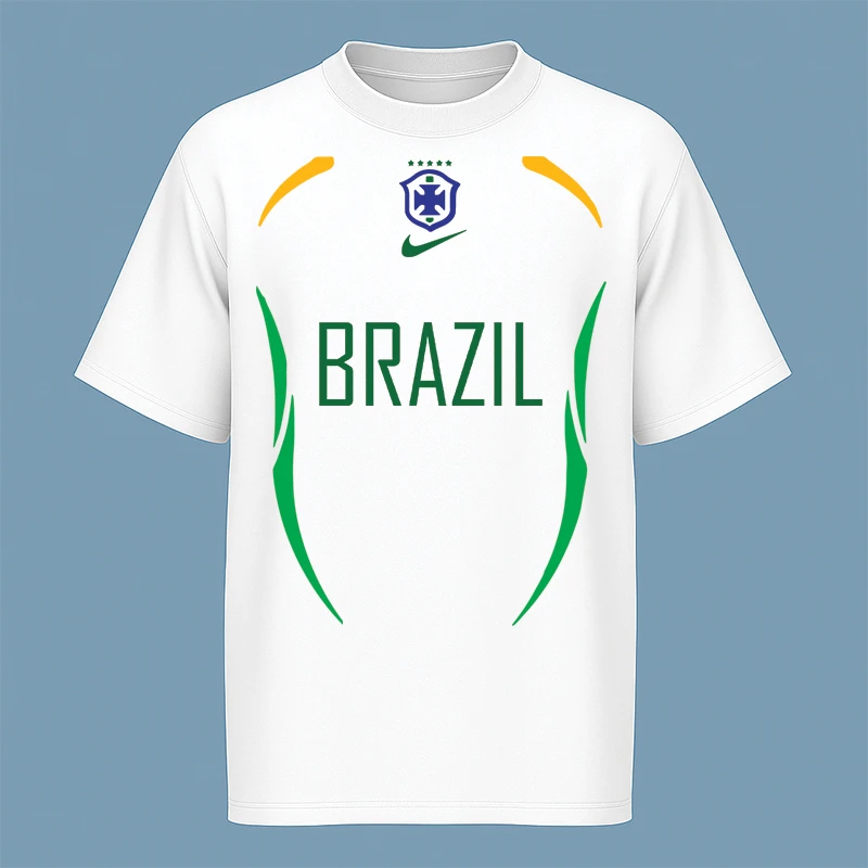 تی‌شرت آستین کوتاه مردانه مدل کیت برزیل کد V11