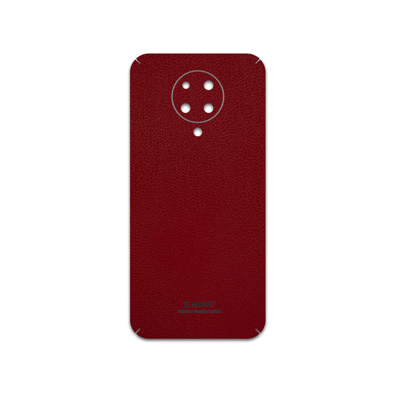 برچسب پوششی ماهوت مدل Red-Leather مناسب برای گوشی موبایل شیائومی Poco F2 Pro