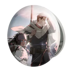 آینه جیبی خندالو طرح هیاکونوسکه انیمه کامویی طلایی Golden Kamuy مدل تاشو کد 23732 