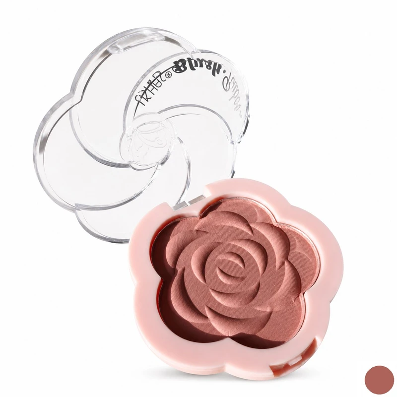 رژ گونه مات یوشاس مدل Flower شماره 3 رنگ هلویی 