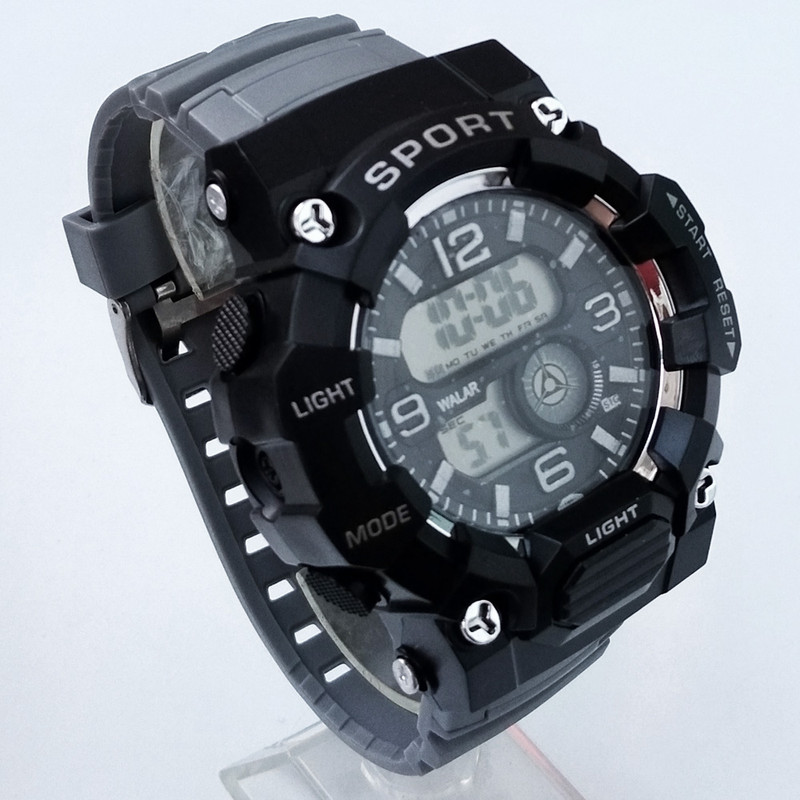 ساعت مچی دیجیتال پسرانه والار مدل اسپرت ضدآب ورزشی تاریخ شمار چراغ هفت کد 350