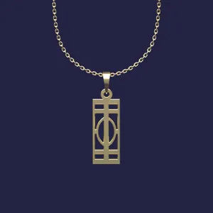 گردنبند طلا 18 عیار زنانه مدوپد مدل هندسی کد Z2-1-1144