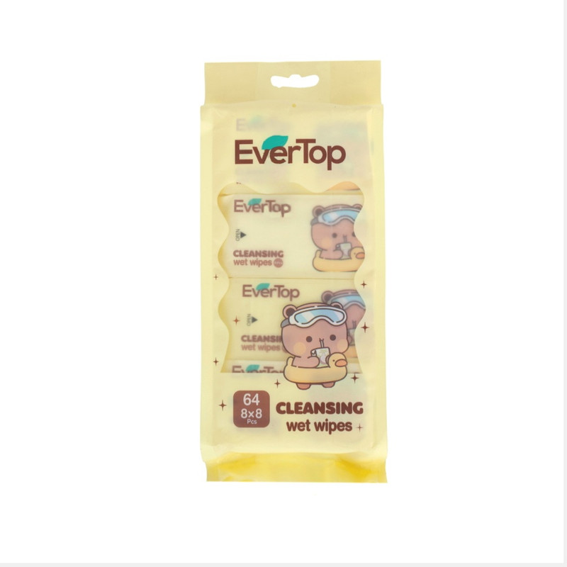 دستمال مرطوب کودک اورتاپ مدل Cleansing بسته 8 عددی