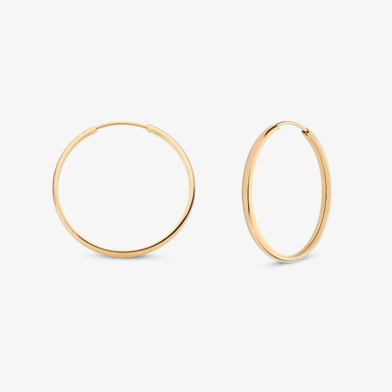 گوشواره حلقه‌ای طلا 18 عیار زنانه گالری طلا و جواهر هانی مدل Amg1222