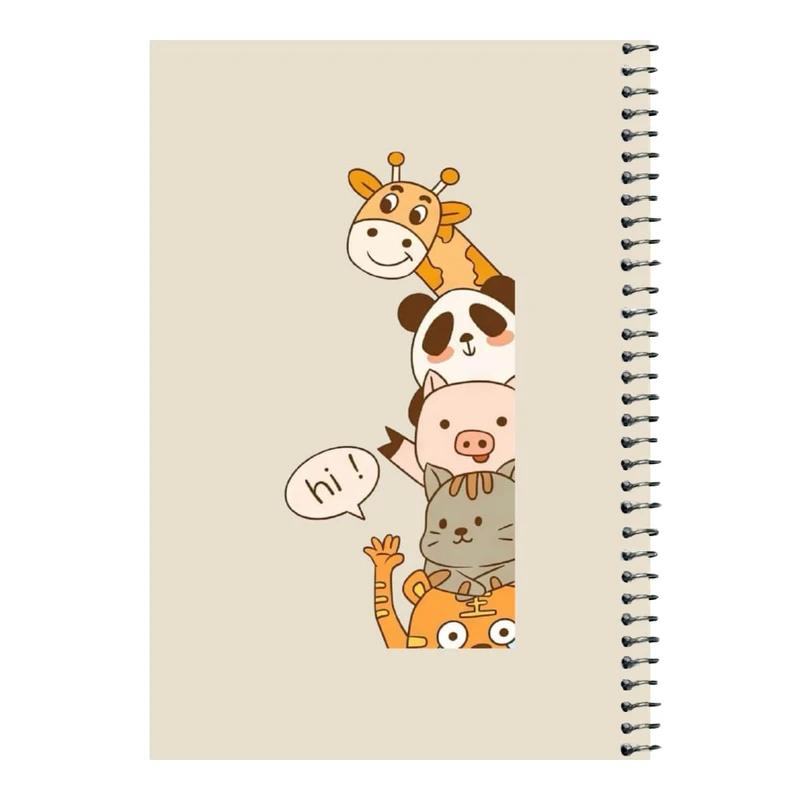 دفتر مشق 80 برگ اس جی مدل حیوانات بامزه    