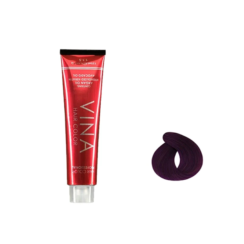 رنگ مو وینا شماره E12 حجم 125 میلی لیتر رنگ بنفش