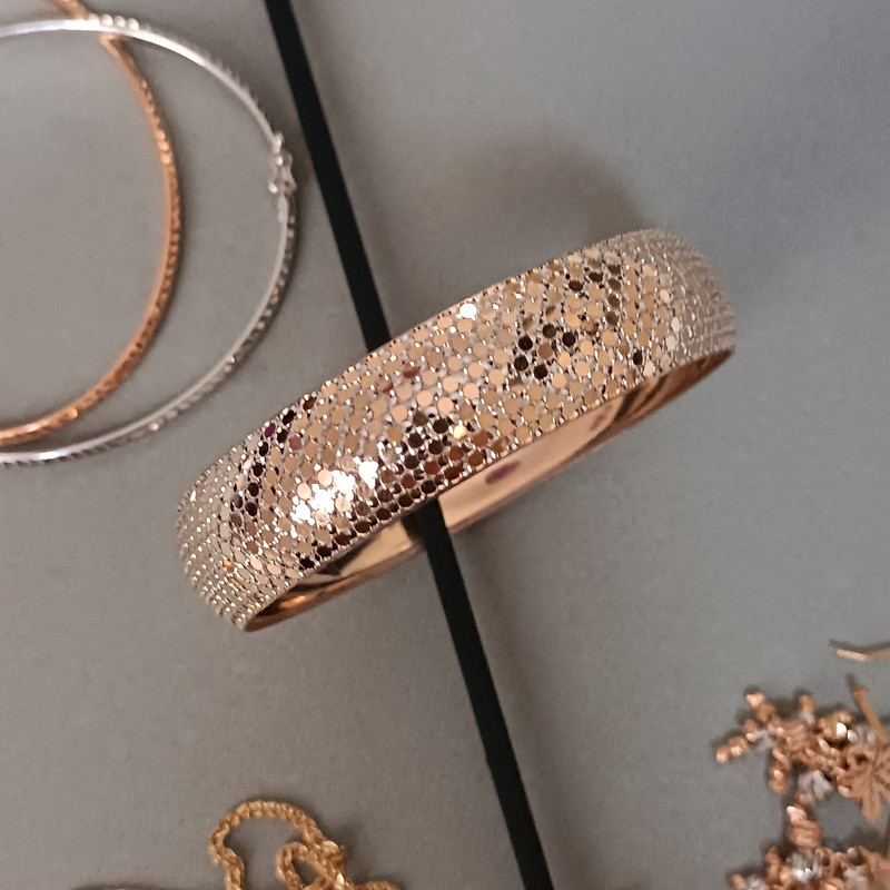 النگو طلا 18 عیار زنانه مدل تک پوش کد E412s2