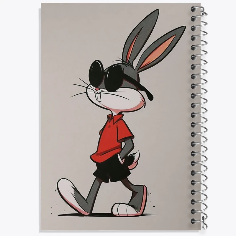 دفتر نقاشی 50 برگ خندالو طرح باگز بانی کد F2238