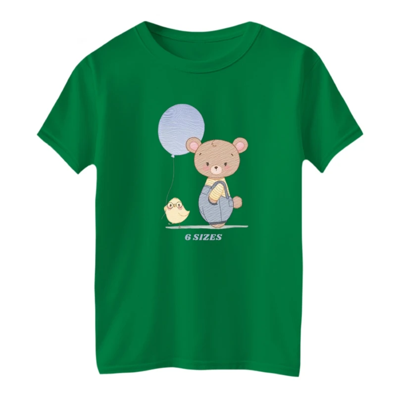 تی شرت آستین کوتاه بچگانه مدل خرس و جوجه بادکنک