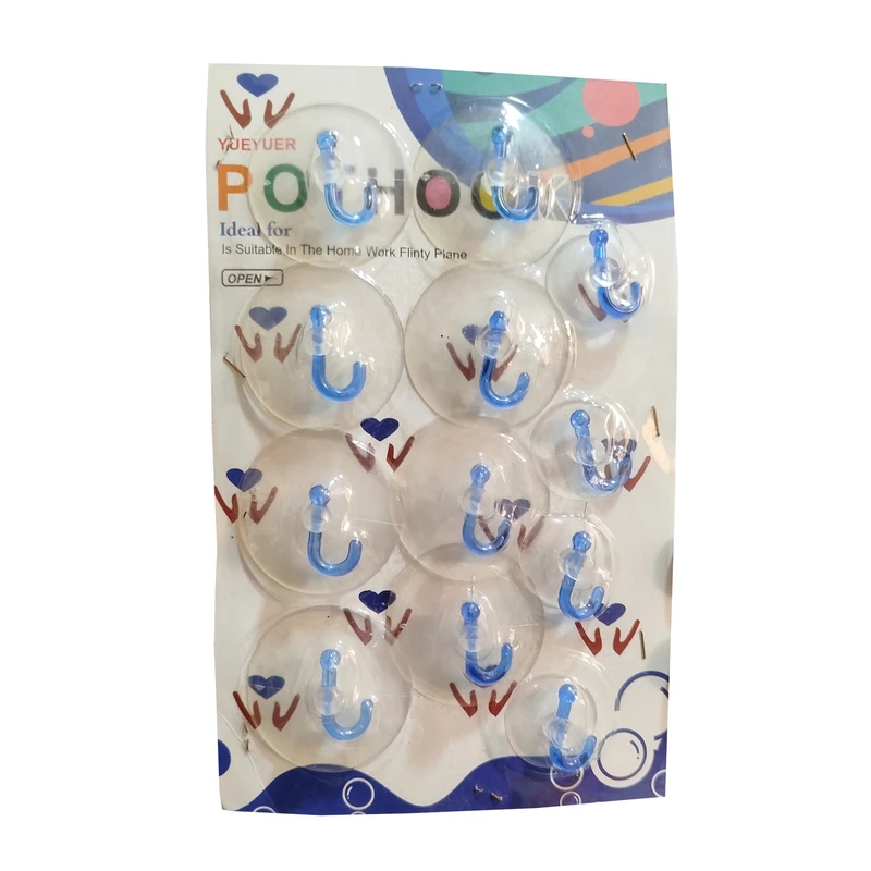 قلاب آویز آشپزخانه مدل چسبونک کد 1001 بسته 12 عددی