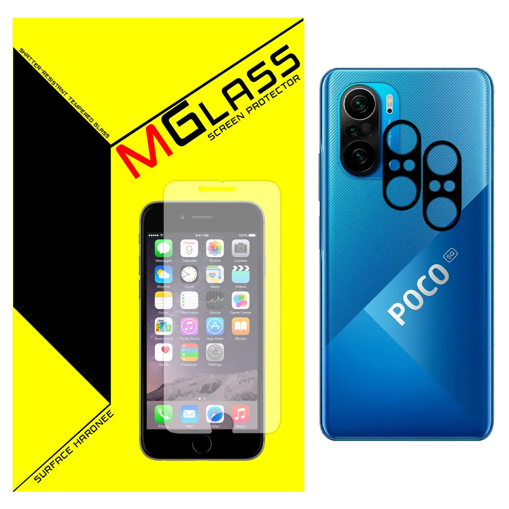 محافظ لنز دوربین ام گلس مدل MGL-02 مناسب برای گوشی موبایل شیائومی Poco F3 بسته دو عددی