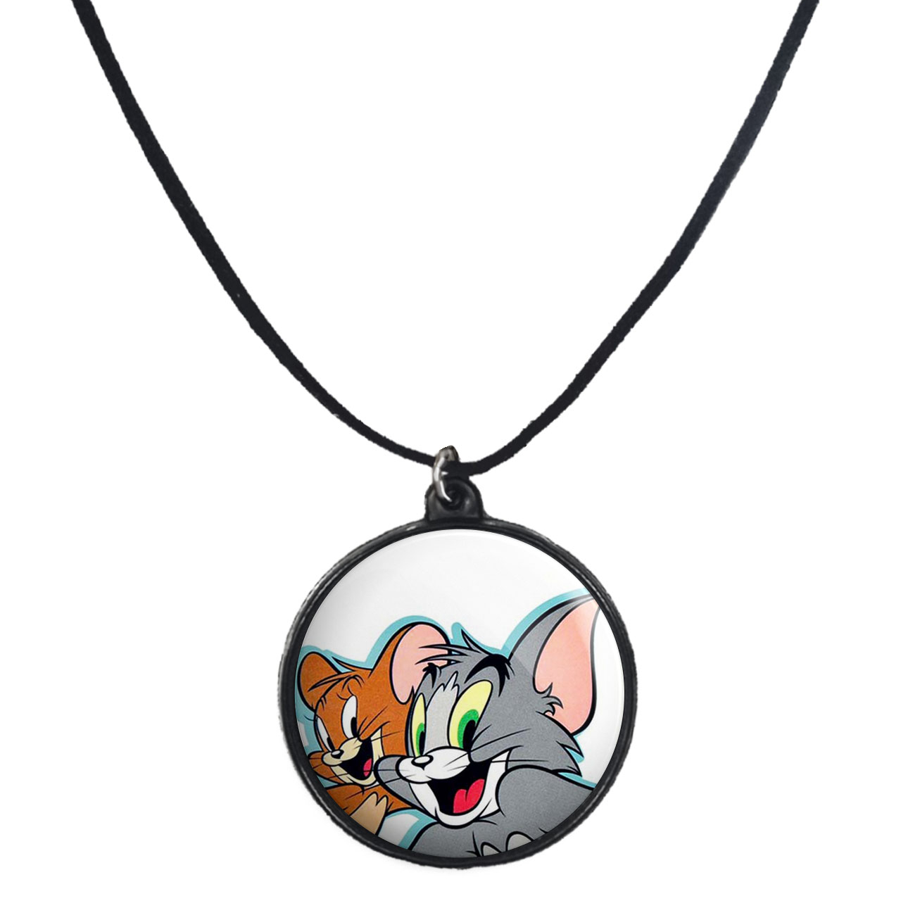 گردنبند پرمانه طرح تام و جری کد pmb.10801 مدل دو طرفه