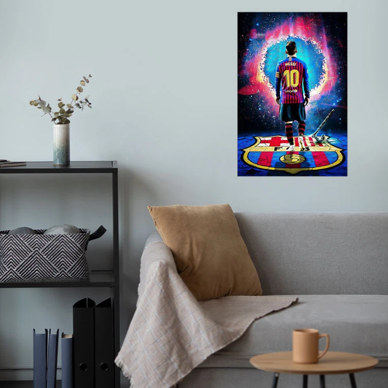 پوستر گوفی مدل لیونل مسی بازیکن فوتبال تیم بارسلونا طرح Lionel Messi Barcelona Football Player کد BCK10