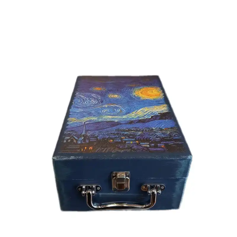 جعبه هدیه مدل چمدان طرح شب پرستاره ونگوک کد WSV0010