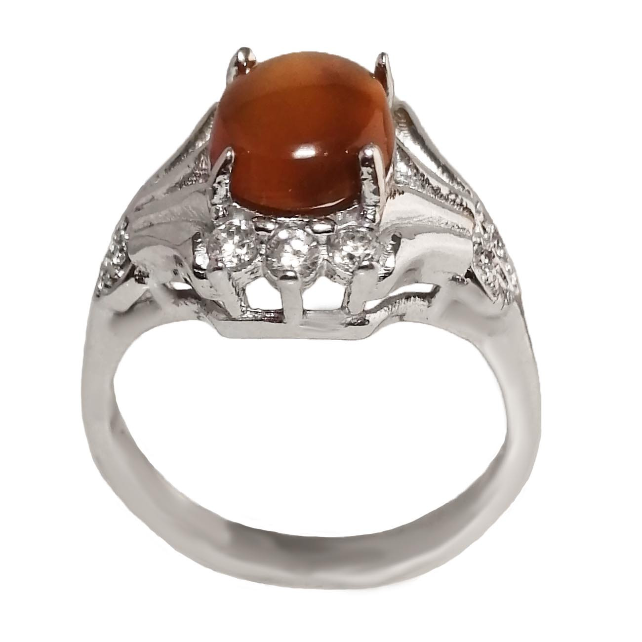 انگشتر نقره زنانه مدل عقیق یمنی YW4062