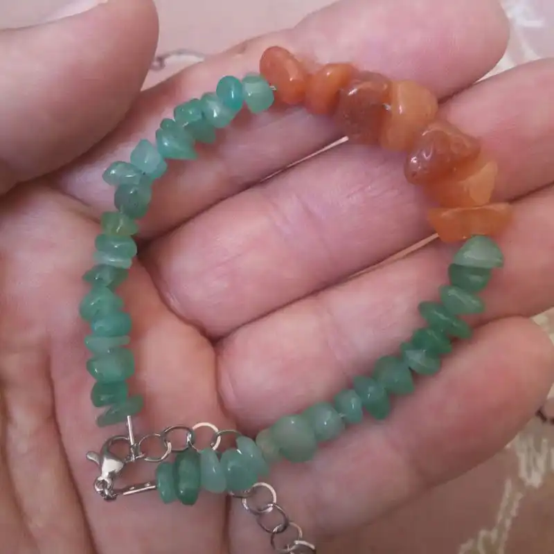 دستبند زنانه مدل سنگ آونتورین