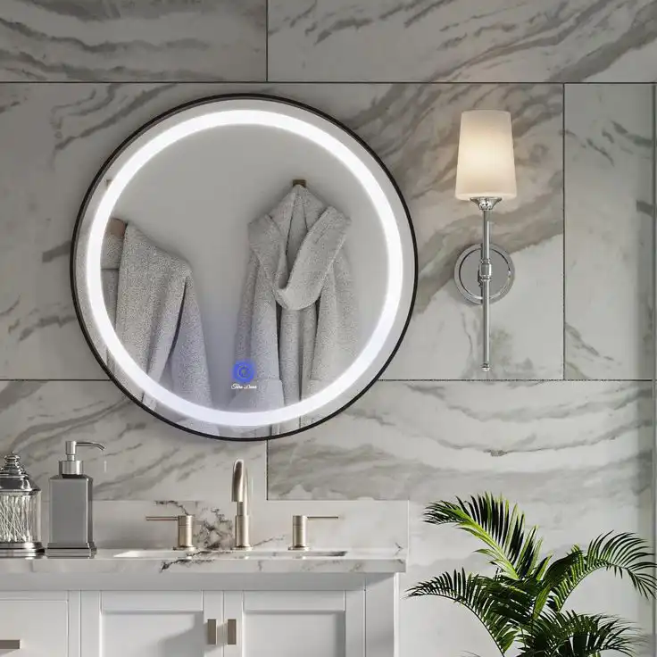 آینه سرویس بهداشتی تارادکور طرح رینگ مدل لمسی کد tc188