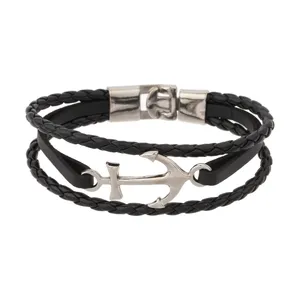  دستبند مردانه طرح لنگر کد Mhr-456
