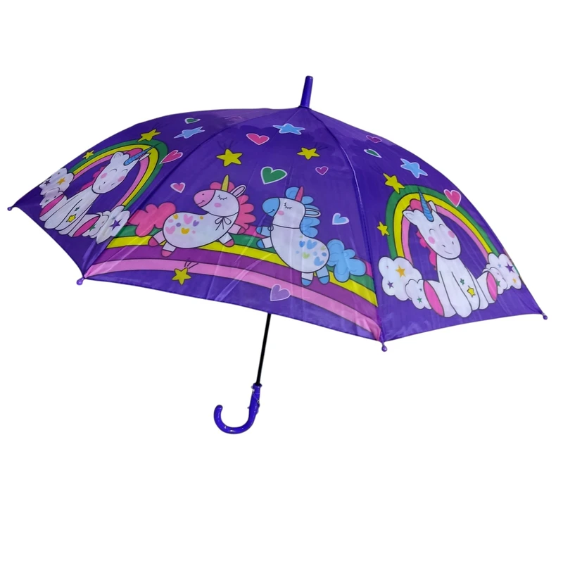 چتر بچگانه 8 پره مدل اسب تکشاخ کد 12 قطر 80 سانتی‌متر