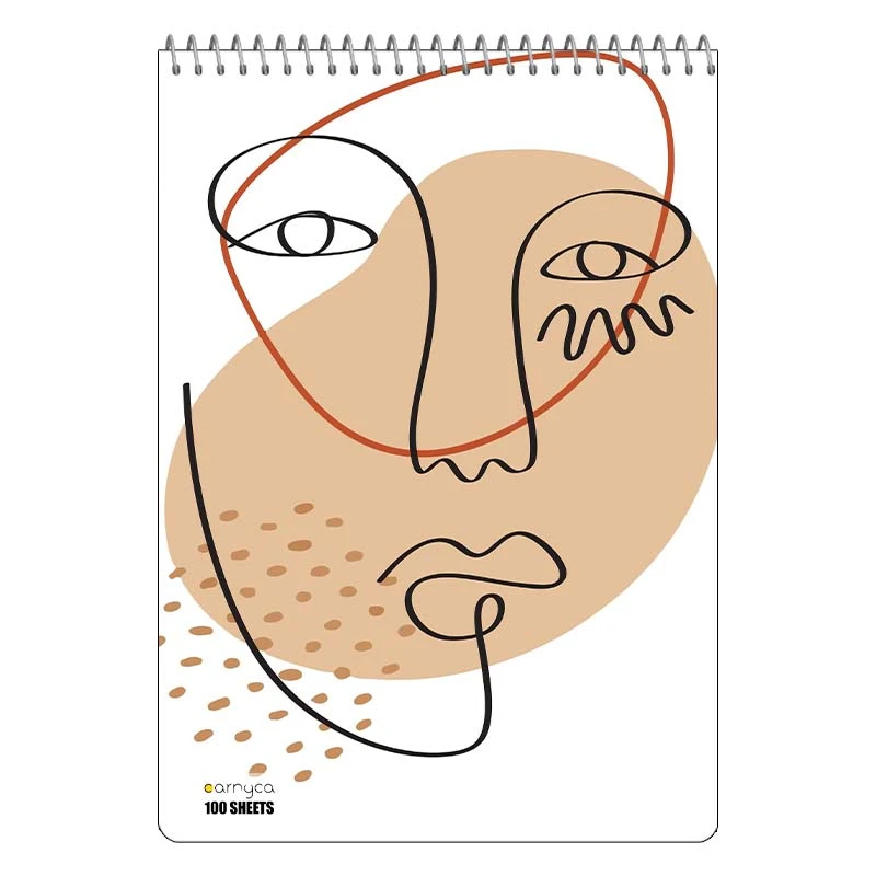 دفتر شطرنجی 100 برگ کارنیکا طرح مینیمال Minimal کد 18192