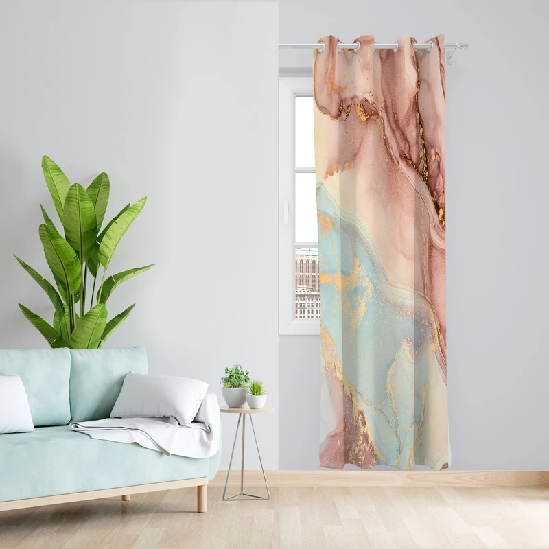 پرده طرح سنگی مدل مخمل پانچی کد 2724 z سایز 140x200 سانتی متر