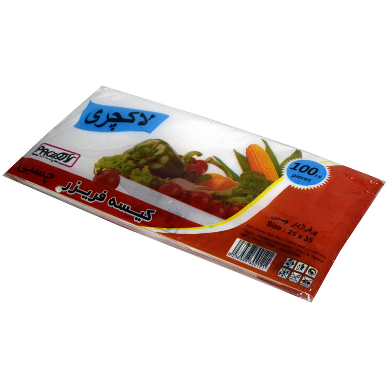 کیسه فریزر لاکچری مدل چسبی بسته 100 عددی