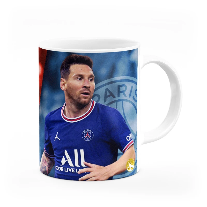 ماگ هومرو طرح تیم باشگاه فوتبال منچستر یونایتد کریستیانو رونالدو لیونل مسی مدل MG4933