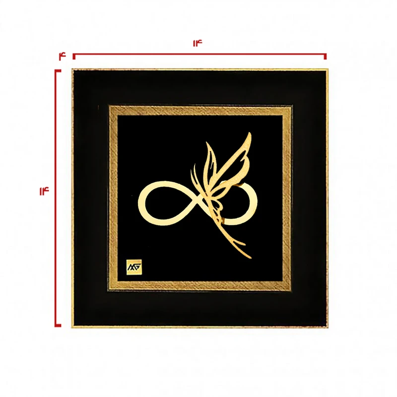 عکس شماره 2 : تابلو طلا کوب مارک گلد طرح پروانه کد tf144