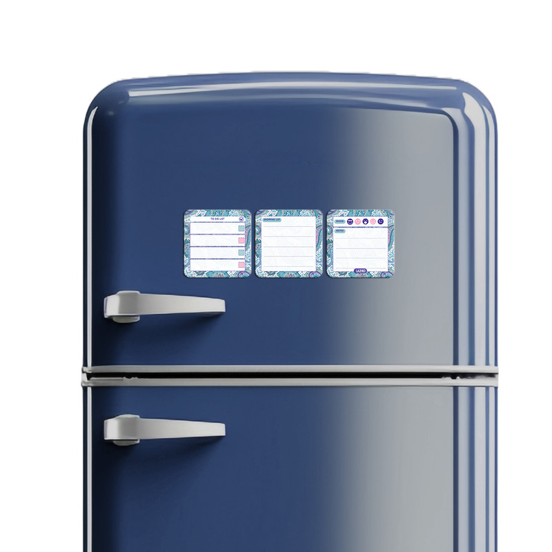 تخته وایت برد لاژید مدل برنامه ریزی سایز 9X9 سانتی متر مجموعه 3 عددی