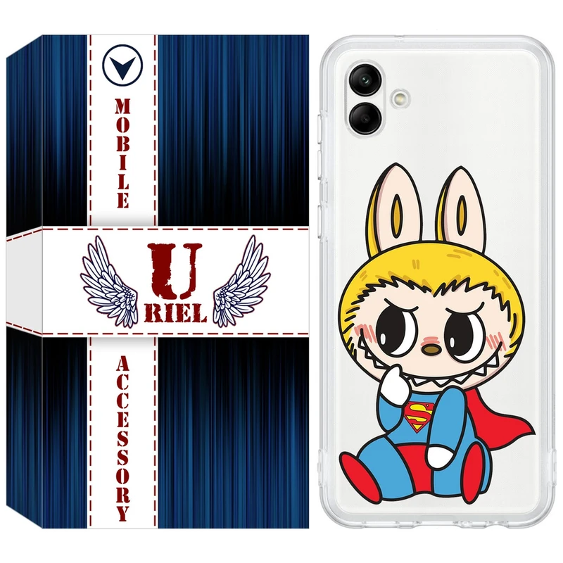 کاور یوریل قاب مدل Clear کد 147 طرح لبوبو Labubu مناسب برای گوشی موبایل سامسونگ Galaxy A04e