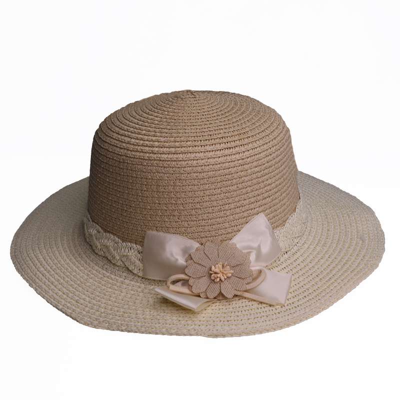 کلاه حصیری دخترانه مدل ساحلی کد 012