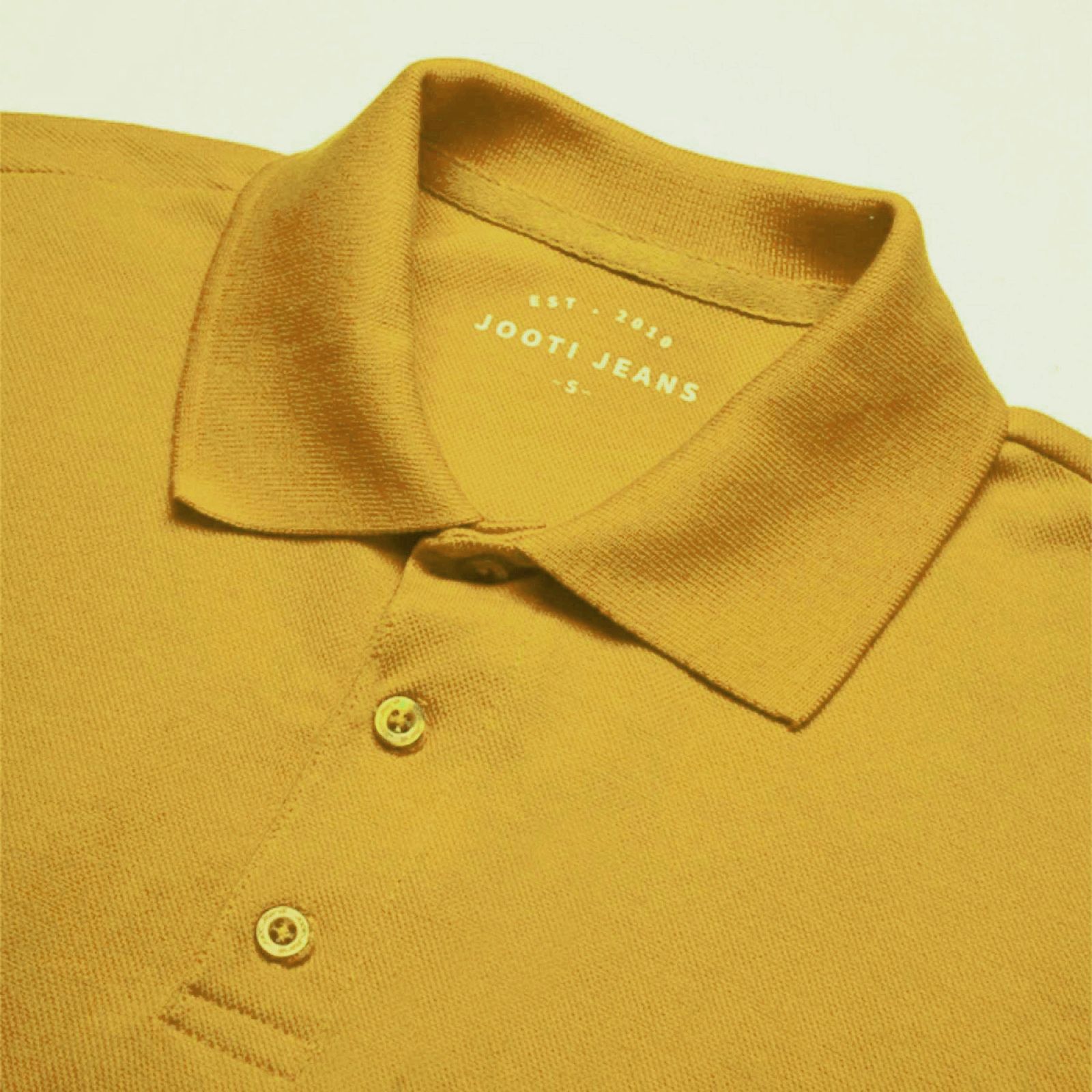 پولوشرت آستین کوتاه مردانه جوتی جینز مدل بیسیک کد 1551532 رنگ خردلی -  - 4