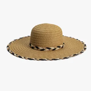 کلاه حصیری زنانه مدل بوهمین شید