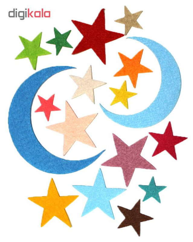 الگو نمد آرما نمد طرح ماه و ستاره کوچک مدل NFMSK