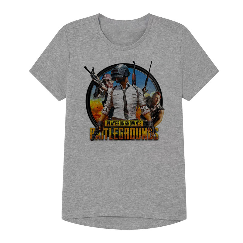 تی شرت پسرانه مدل pubg کد B51 رنگ طوسی