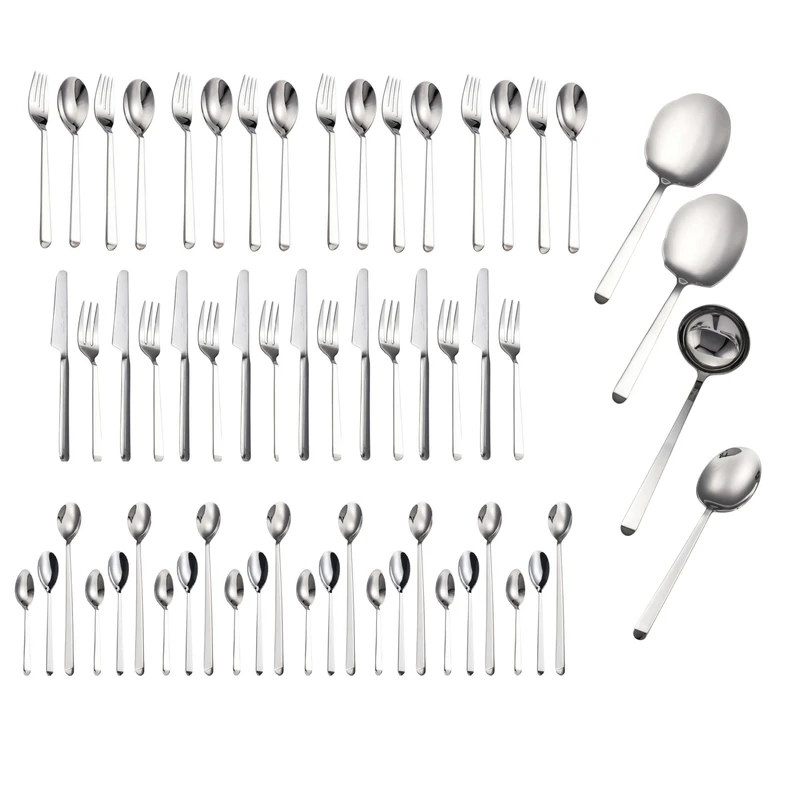 سرویس قاشق و چنگال 60 پارچه 8 نفره جی فی نی مدل 01