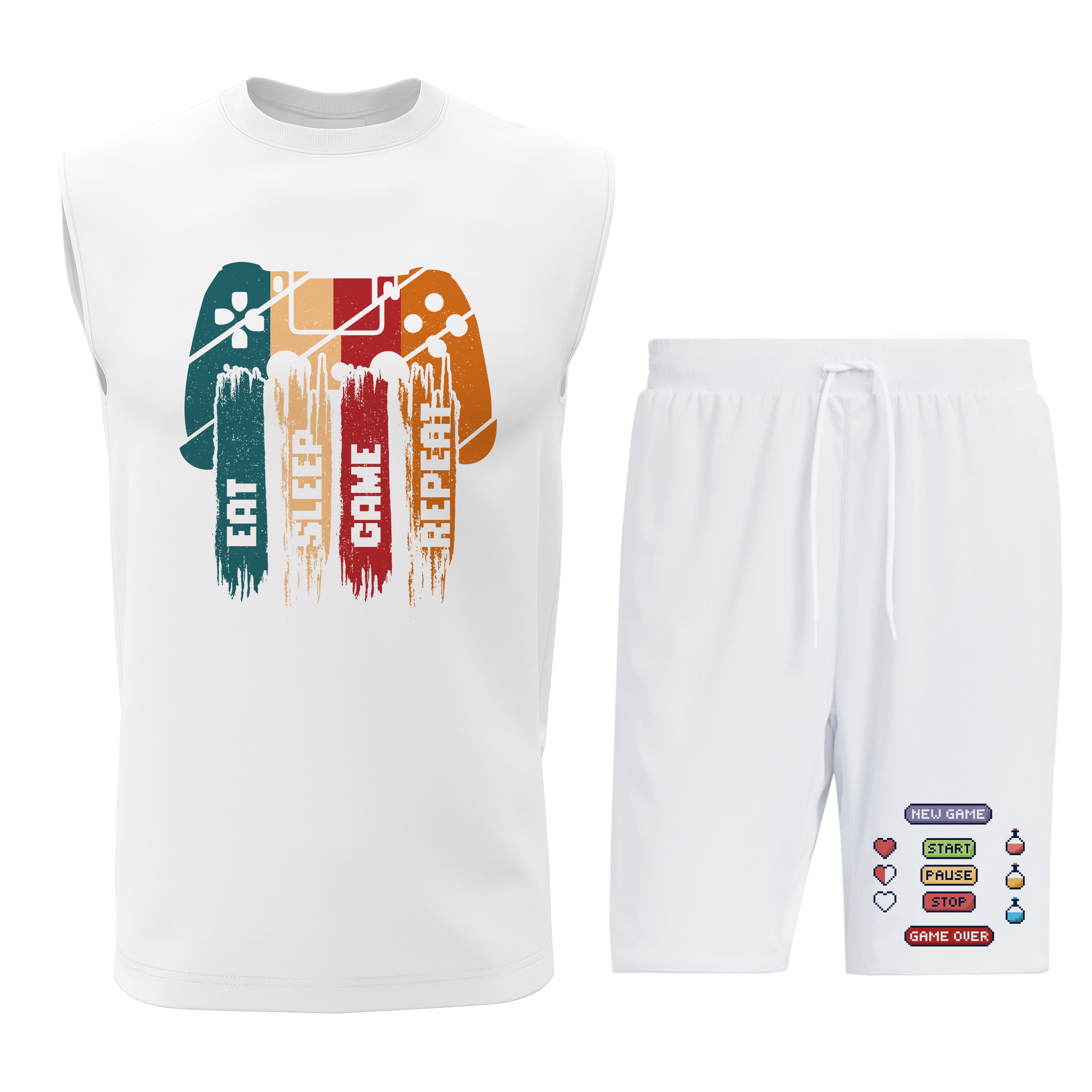 ست تاپ و شلوارک مردانه مدل G068W