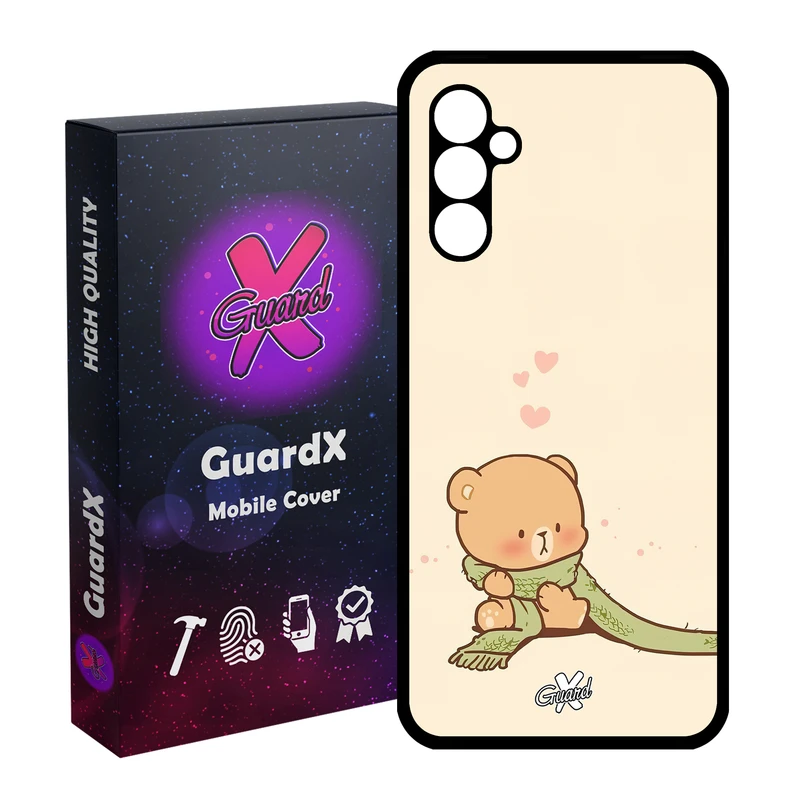 کاور گارد ایکس طرح خرس 1 مدل Glass10488 مناسب برای گوشی موبایل سامسونگ Galaxy A24/A24 4G/M34 5G