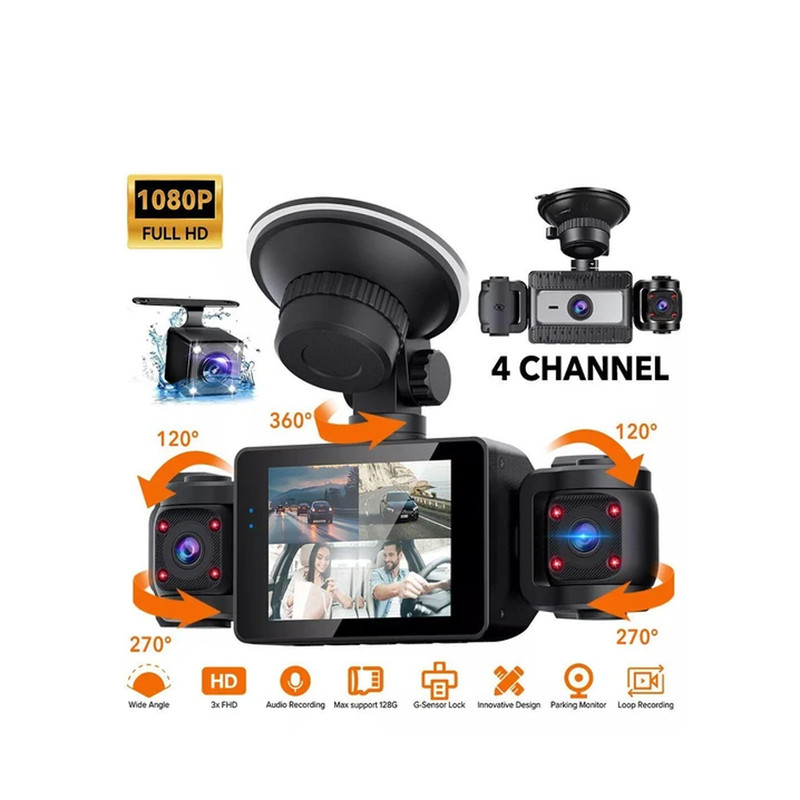 دوربین ثبت وقایع خودرو مدل 4 لنز کد GPlus-WiFi