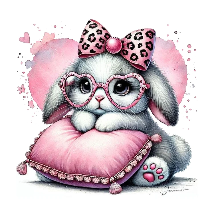 استیکر پارچه و لباس پاد آفرین مدل خرگوش کد 448