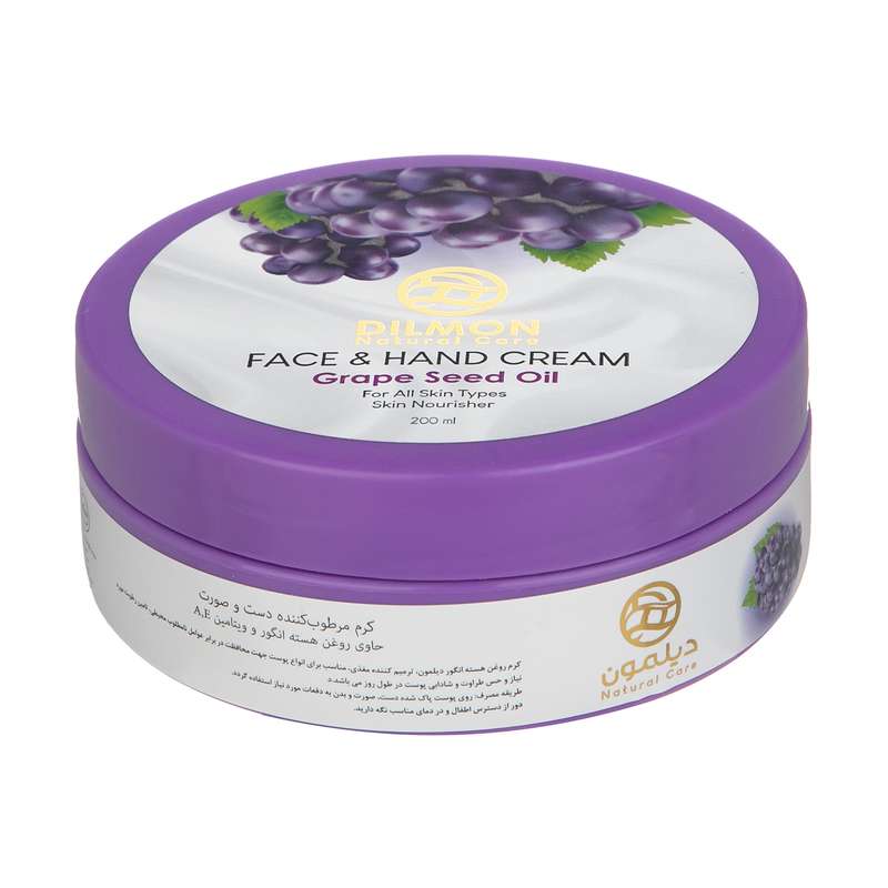 کرم مرطوب کننده دیلمون مدل Grape Seed Oil حجم 200 میلی لیتر