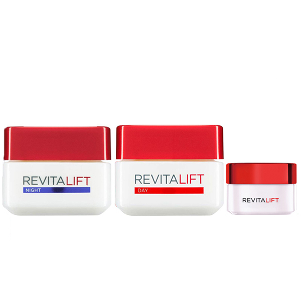 کرم ضد چروک و دور چشم لورآل مدل Revitalift Routine مجموعه 3 عددی