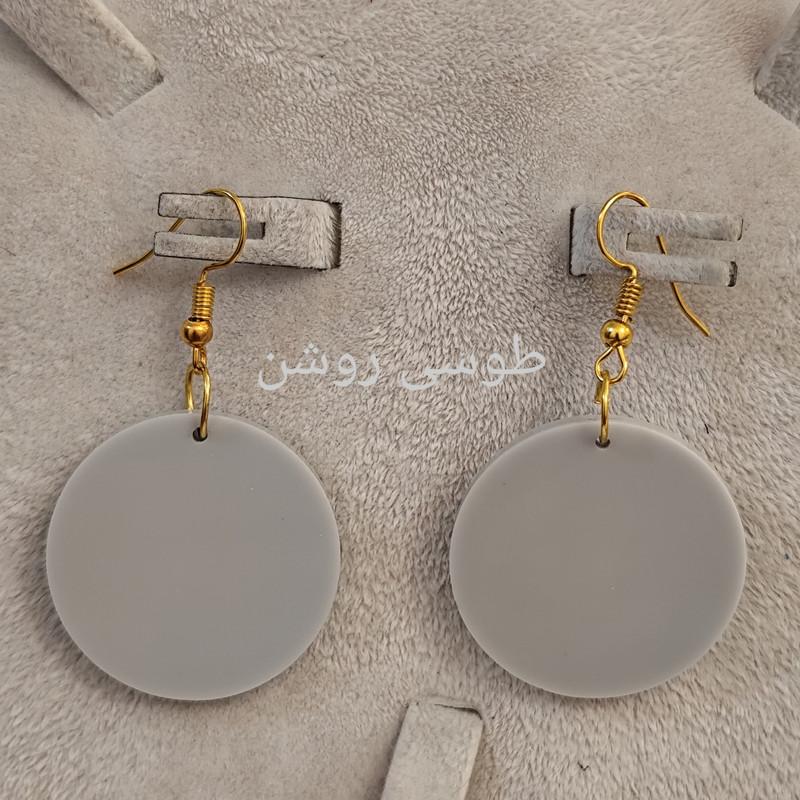گوشواره زنانه مدل دایره پلکسی