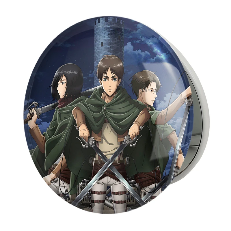 آینه جیبی خندالو طرح انیمه اتک آن تایتان Attack on Titan مدل تاشو کد 4841
