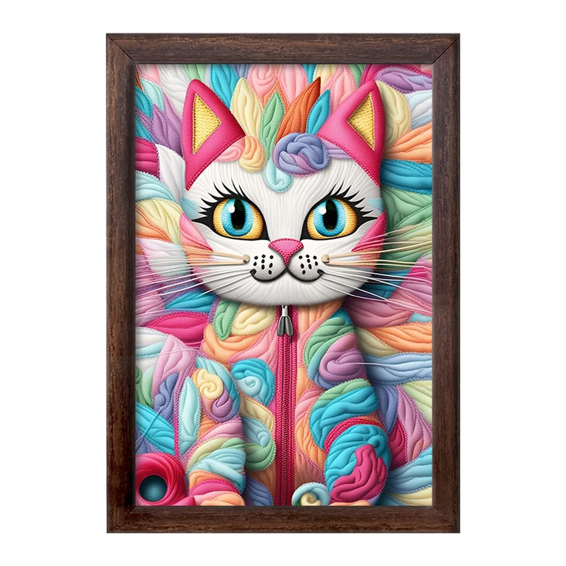 تابلو خندالو طرح گربه (Cat) کد F2068