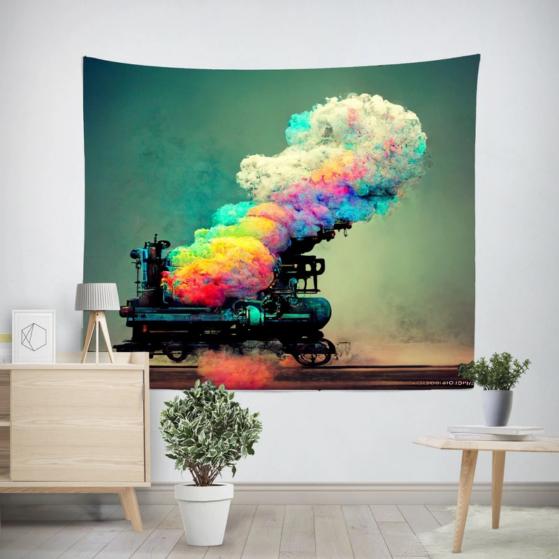 پوستر پارچه ای طرح تپستری نقاشی کد N04