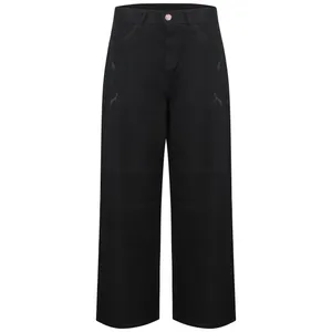 شلوار جین زنانه مدل بگ رنگ مشکی