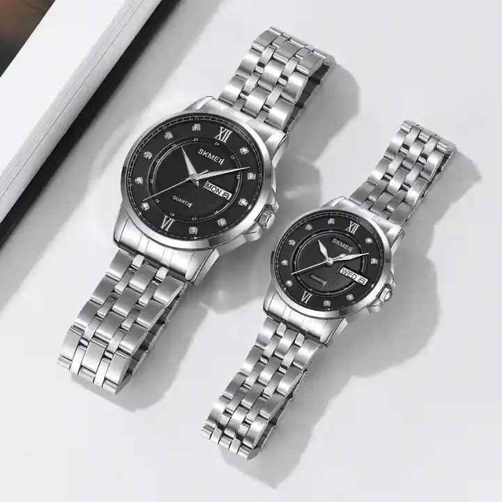 ست ساعت مچی عقربه ای زنانه و مردانه اسکمی مدل 2084-2085 SIBK