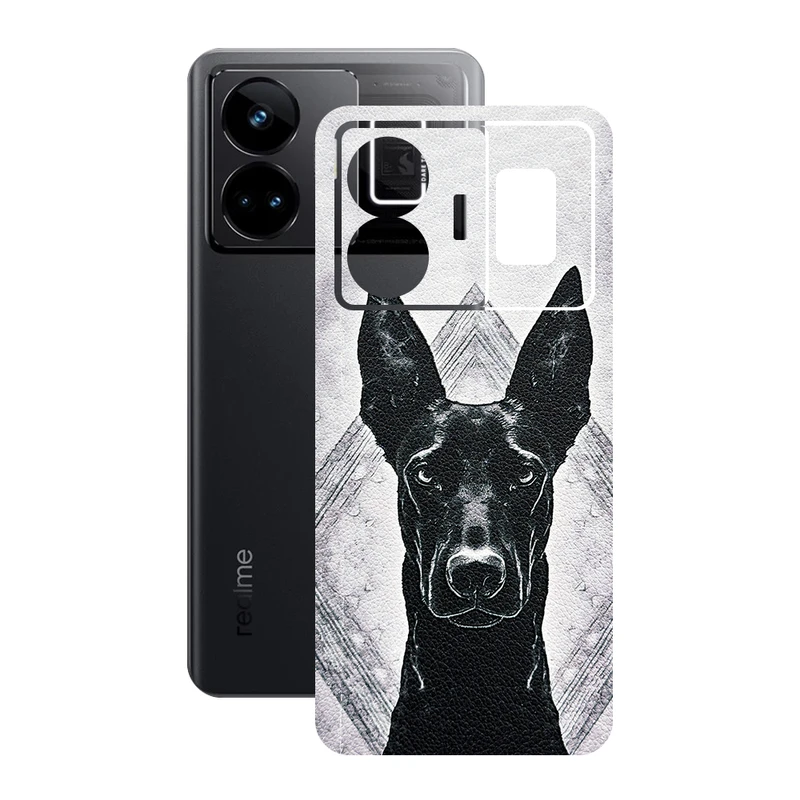 برچسب پوششی ریمکس مدل Leth طرح دوبرمن مناسب برای گوشی موبایل ریلمی GT3